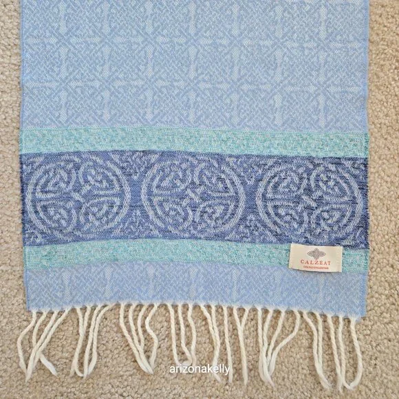 Calzeat Celtic Scarf Wool Blend Made in Scotland - Picture 3 of 14